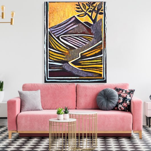 Rabaul - Stretched Canvas Print Leinwanddruck (Insitu (Wohnzimmer))
