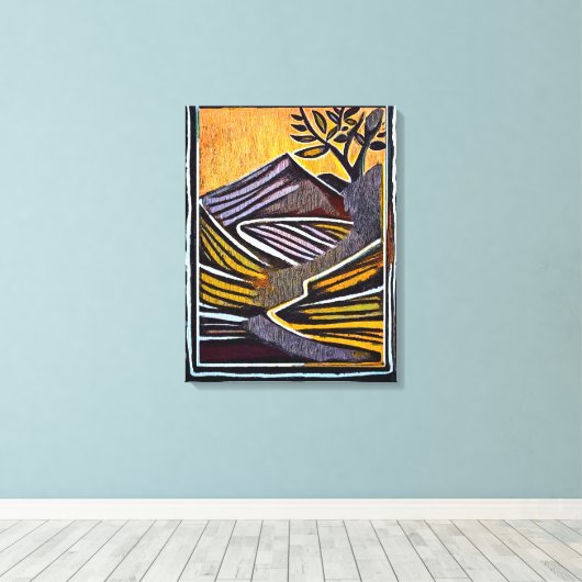 Rabaul - Stretched Canvas Print Leinwanddruck (Insitu (Holzboden))