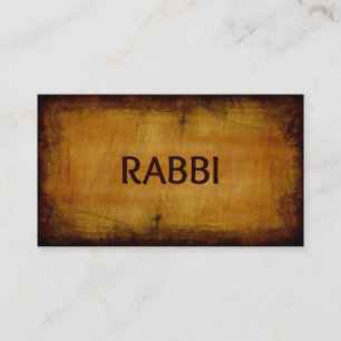 Rabbi Antique Brushed Wood Business Card Visitenkarte