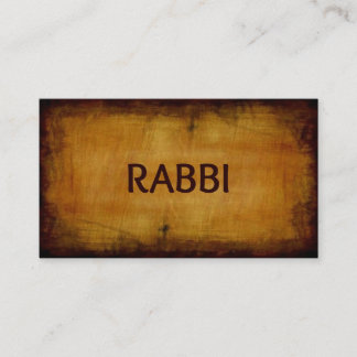 Rabbi Antique Brushed Wood Business Card Visitenkarte