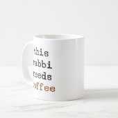 Rabbi braucht Kaffee Tasse (Vorderseite Links)