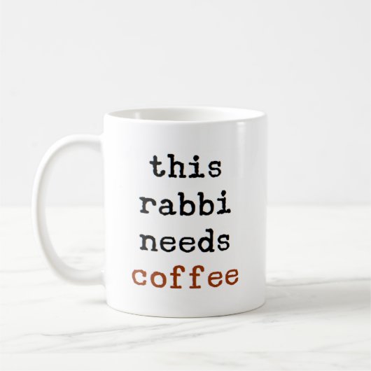 Rabbi braucht Kaffee Tasse (Links)