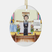 Rabbi - Frauen Keramik Ornament (Rechts)