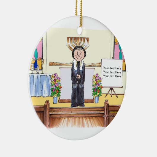 Rabbi - Frauen Keramik Ornament (Rechts)