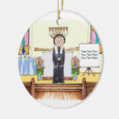 Rabbi - Frauen Keramik Ornament (Links)