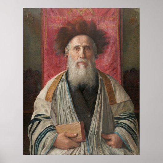 Rabbi - Gemälde von Isador Kaufmann - Circa 1920 Poster (Vorne)