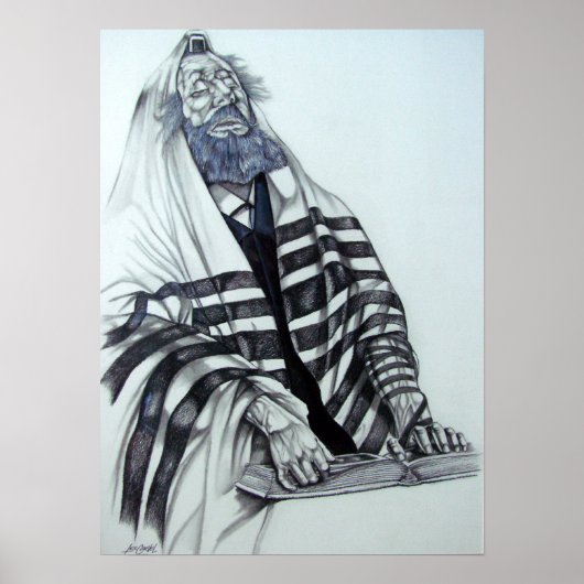Rabbi Prays Poster (Vorne)