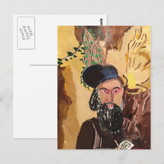 Rabbi Shimon Bar Yochai Kabbalah Postkarte (Vorne/Hinten)