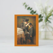 Rabbi und Student Postkarte (Stehend Vorderseite)