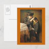 Rabbi und Student Postkarte (Vorne/Hinten)