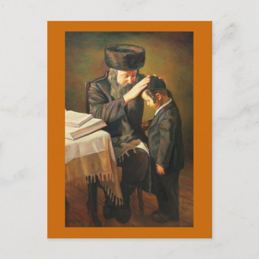 Rabbi und Student Postkarte (Vorderseite)