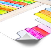 Rabbi Ziddni Ilma Watercolot Kunstdruckerei Poster (Ecke)