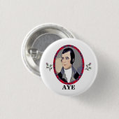 Rabbie Burns Tartan Aye Pinback Button (Vorne & Hinten)