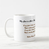 Rabbie Burns, wie eine Tasse der Roten Rote Rose (Links)