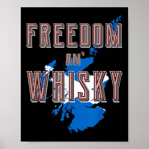 Rabbie Burns Zitat Freedom Whisky Scottish Colors Poster