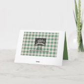 Rabbiner Weihnachtsfeiertag Gruß Grüner Karierter  Karte (Rückseite)