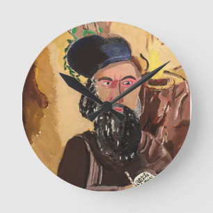 Rabbinershimon-Bar Yochai Kabbalah Runde Wanduhr