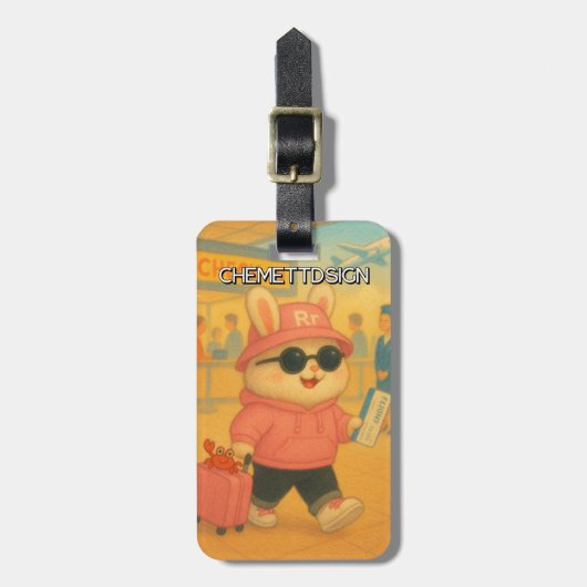 Rabbit 01 Kids Gepäckanhänger (Vorderseite vertikal)