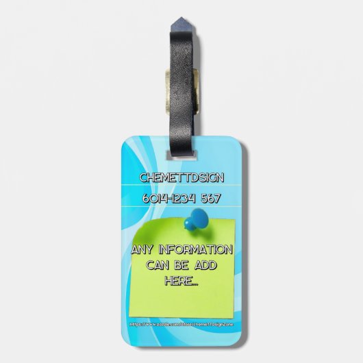 Rabbit 05 Kids Gepäckanhänger (Rückseite vertikal)