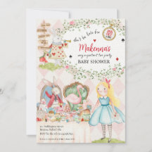 Rabbit Alice Adeventures in Wonderland Baby Shower