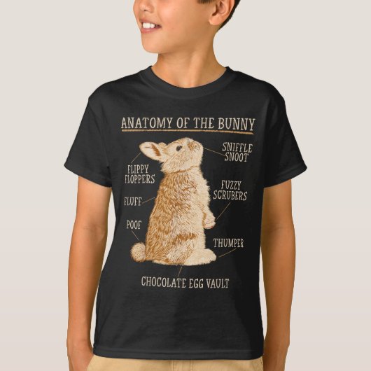Rabbit Anatomy Bunny Lover Animal Pet Owner  T-Shirt (Vorderseite)