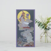 Rabbit and Moon Goddess Feiertagskarte (Stehend Vorderseite)