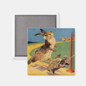 "Rabbit and the Hare" von Harry Rountree Magnet (Vorderseite/Rückseite)