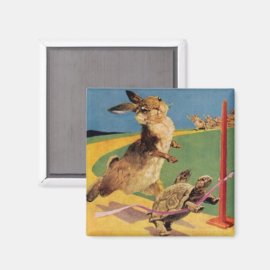 "Rabbit and the Hare" von Harry Rountree Magnet (Vorderseite/Rückseite)