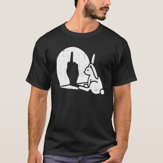 Rabbit Animal Bunny Shadow Play Puff T-Shirt (Vorderseite)