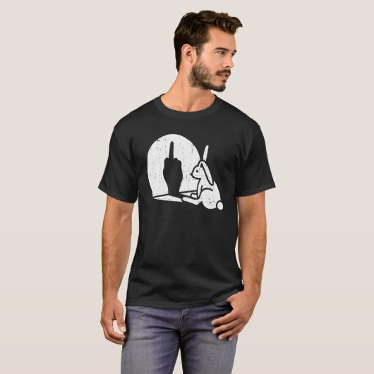 Rabbit Animal Bunny Shadow Play Puff T-Shirt (Vorne ganz)