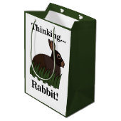 Rabbit Animal Cute Bunny Mittlere Geschenktüte (Rückseite Schrägansicht)