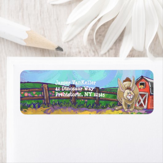 Rabbit Animal Parade schreibt Sachen (Insitu)