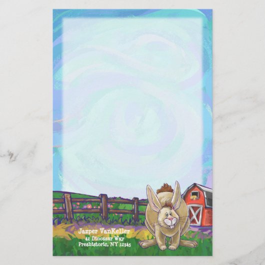 Rabbit Animal Parade schreibt Sachen Briefpapier (Vorderseite)