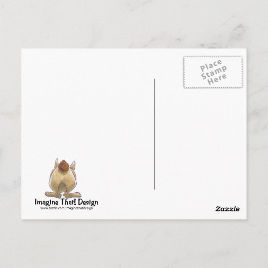 Rabbit Animal Parade schreibt Sachen Postkarte (Rückseite)