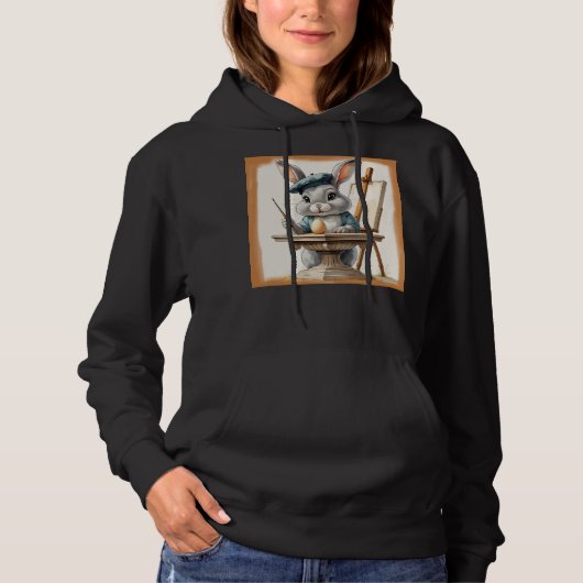 Rabbit art hoodie (Vorderseite)