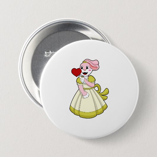 Rabbit as Bride with Wedding dress.PNG Button (Vorne & Hinten)