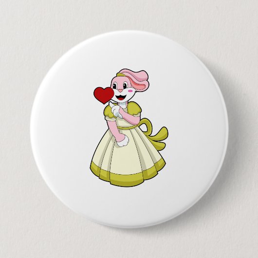 Rabbit as Bride with Wedding dress.PNG Button (Vorderseite)