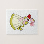 Rabbit as Bride with Wedding dress.PNG Puzzle (Horizontal)