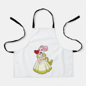 Rabbit as Bride with Wedding dress.PNG Schürze (Vorderseite)