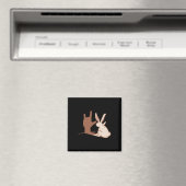 Rabbit Asl Hand Gesture Deaf Hörversager Magnet (In Situ (Geschirrspüler))