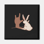 Rabbit Asl Hand Gesture Deaf Hörversager Magnet (Vorne)
