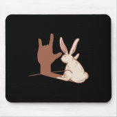 Rabbit Asl Hand Gesture Deaf Hörversager Mousepad (Vorne)