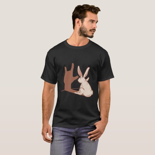 Rabbit Asl Hand Gesture Deaf Hörversager T-Shirt (Vorne ganz)