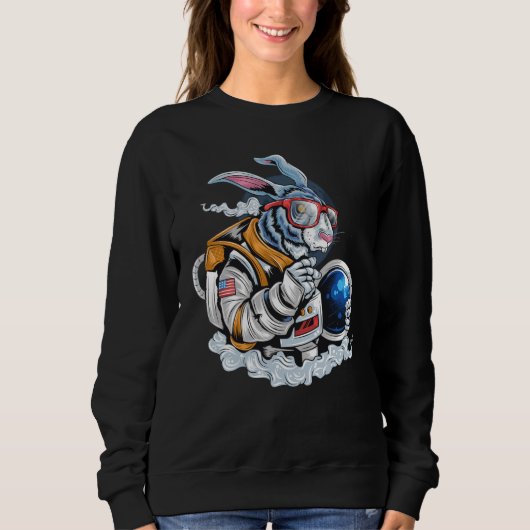 Rabbit Astronaut Sweatshirt (Vorderseite)
