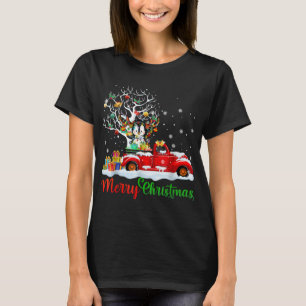 Rabbit auf Red Truck Weihnachten Pajama Funny Xmas T-Shirt