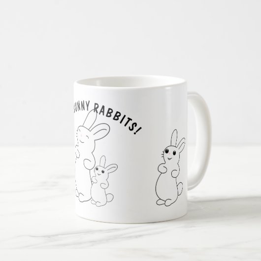 Rabbit Awareness Week Kaffeetasse (VorderseiteRechts)