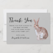 Rabbit Baby Dusche Danke Karte (Vorderseite)