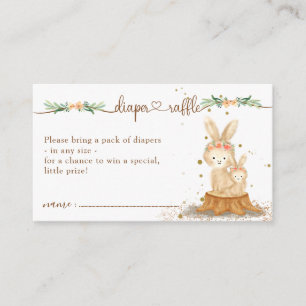 Rabbit Baby Duwer New Mommy Diaper Raffle Begleitkarte