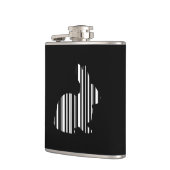 RABBIT BAR CODE Bunny Hare Barcode Muster Flachmann (Links)