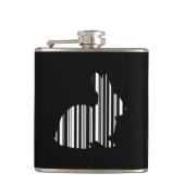 RABBIT BAR CODE Bunny Hare Barcode Muster Flachmann (Vorderseite)